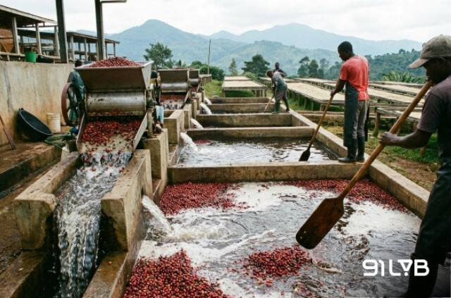 Cà phê Arabica thường được chế biến ướt
