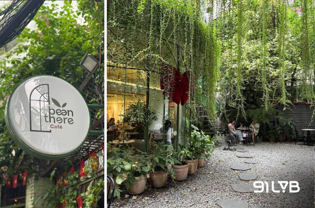 Một góc nhỏ đầy cây xanh nơi bạn có thể chậm lại nhâm nhi cà phê và trò chuyện cùng bạn bè tại Beanthere Cafe