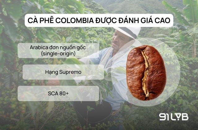 Đặc điểm nổi bật của cà phê Colombia được đánh giá cao 
