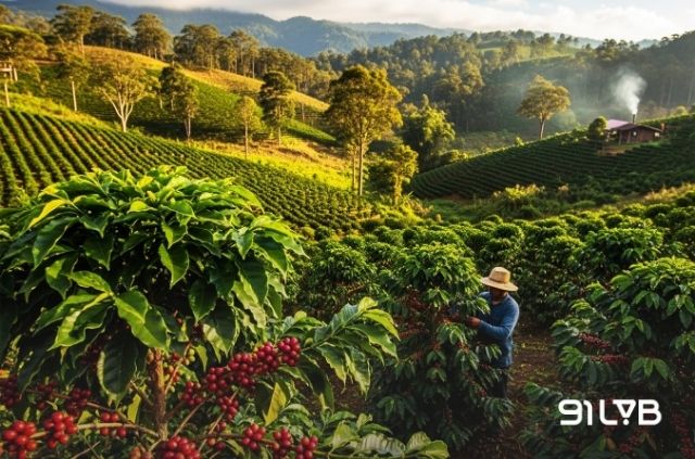 Cà phê vùng Colombia lớn lên trên thổ nhưỡng núi lửa giàu dinh dưỡng