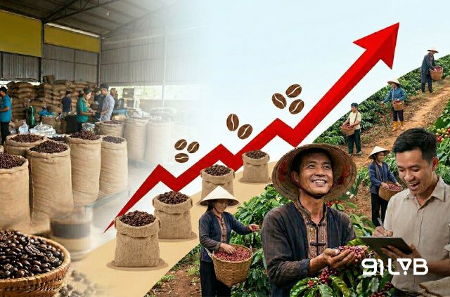 Cà phê Việt Nam vào chu kỳ tăng giá, phản ánh biến động cung cầu và xu hướng tiêu thụ toàn cầu