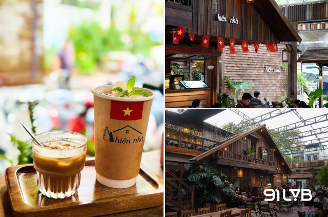 Hiên Nhà Coffee gây ấn tượng với không gian gỗ gần gũi và ly cà phê đậm vị