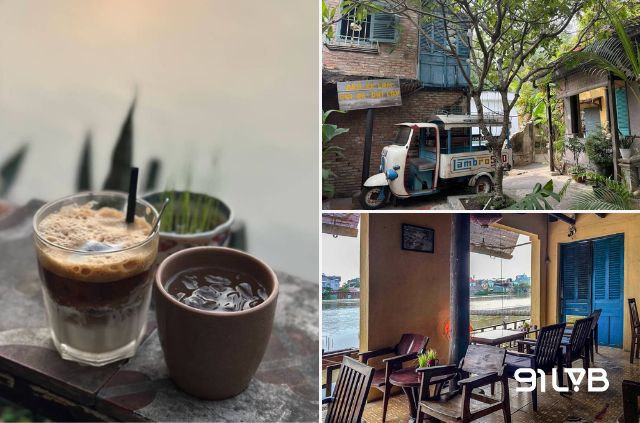 Không gian ven sông kết hợp kiến trúc hoài cổ giúp La-man Riverside Café mang đến trải nghiệm thư giãn nhẹ nhàng giữa lòng Biên Hòa