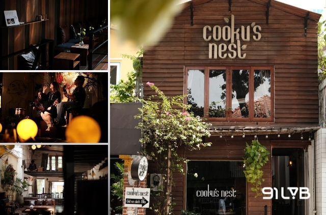 Cooku Nest là quán có không gian ấm cúng cùng những giai điệu acoustic sâu lắng