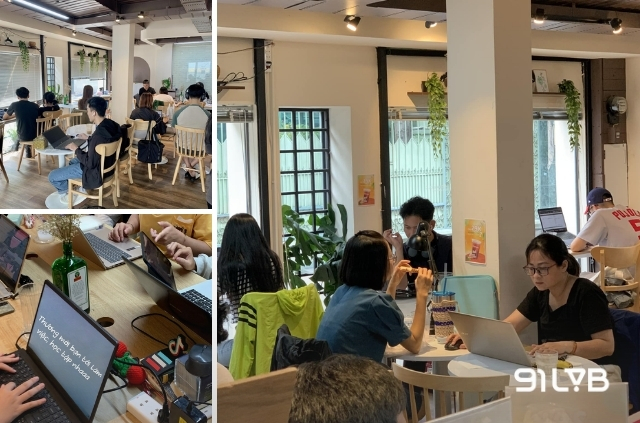 Workaholic Cafe mang đến một không gian làm việc chuyên nghiệp không khác gì văn phòng thực thụ