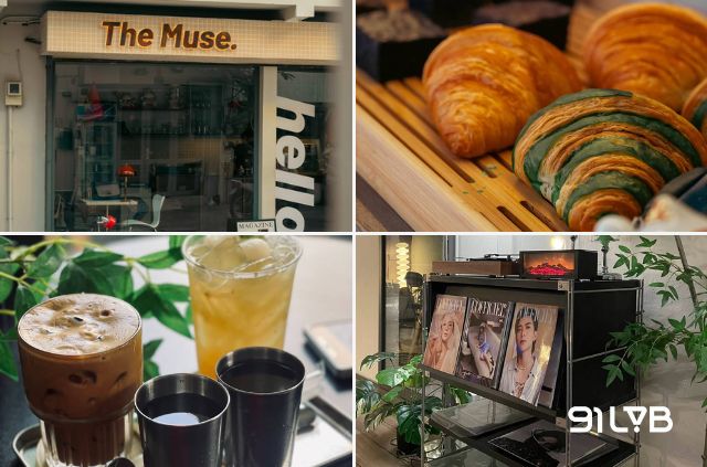 Một góc The Muse Cafe - nơi ly cà phê mát lạnh và chiếc bánh croissant tạo nên buổi gặp gỡ thật dễ chịu