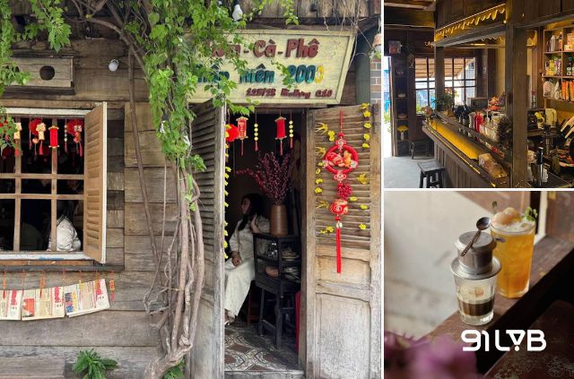 Một góc Tiệm cà phê Thập niên 2000 ở Quận 10 với không gian cũ kỹ, ấm cúng và hoài niệm
