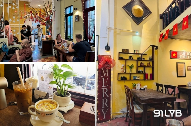 Little HaNoi Egg Coffee Yersin là một toạ độ lý tưởng để thưởng thức cà phê trứng mang đậm bóng hình thủ đô.