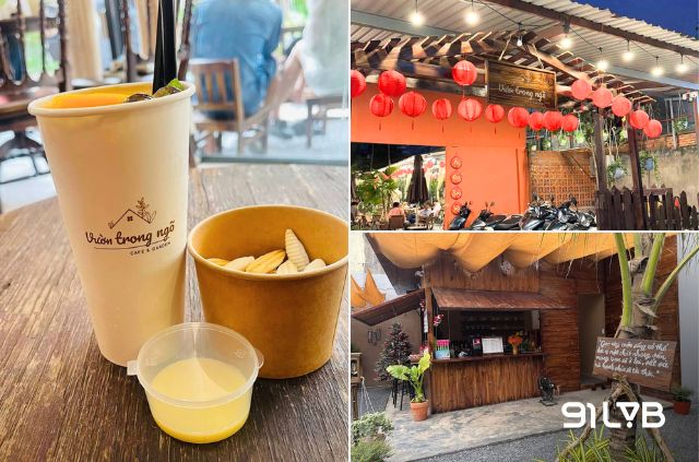 Không gian mộc mạc của Vườn Trong Ngõ Cafe mang lại cảm giác như đang ngồi trong một khu vườn nhỏ giữa quận 6