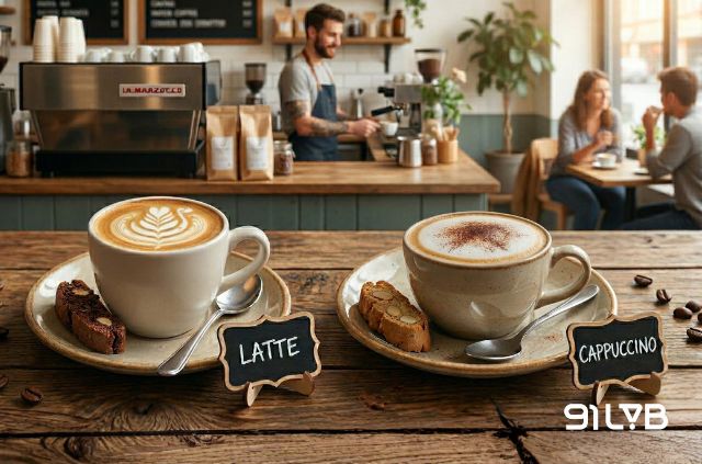 Cùng một nền espresso, Latte mượt mà hơn trong khi Cappuccino nổi bật với lớp bọt sữa dày