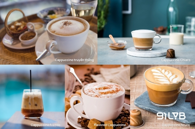 Các loại cà phê Cappuccino phổ biến