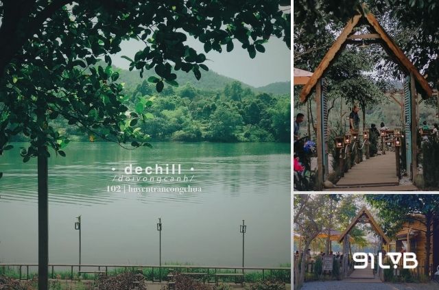 Nằm gần đồi Vọng Cảnh, DeChill sở hữu tầm nhìn bao quát ôm trọn dòng sông Hương uốn lượn.