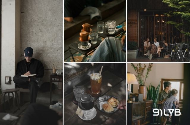Giao Cafe mang nét giao thoa thú vị giữa kiến trúc xưa cũ bên ngoài và phong cách đương đại bên trong.