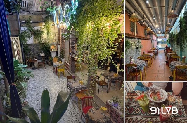 Nook là mô hình quán cà phê kết hợp nhà hàng nằm ẩn mình trong con hẻm trên đường Nguyễn Công Trứ, xứ Huế.