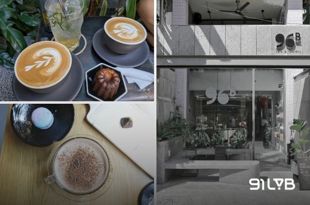 96B Cafe & Roastery thiết kế không gian theo phong cách Industrial và có menu đa dạng từ các dòng hạt quốc tế cho đến nông sản Việt.