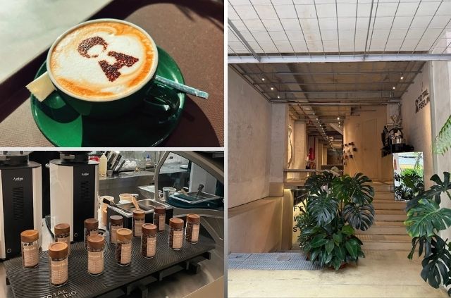 Total Feeling Viet Nam Specialty Coffee mang dáng dấp của một xưởng rang thực thụ với phong cách Industrial tối giản.