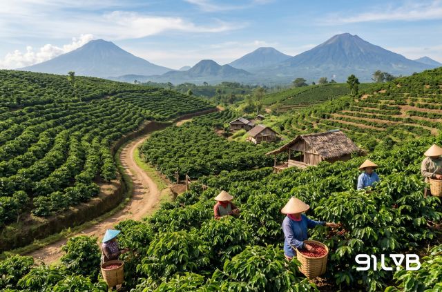 Indonesia duy trì sự ổn định trong top 5 quốc gia sản xuất cà phê lớn nhất thế giới